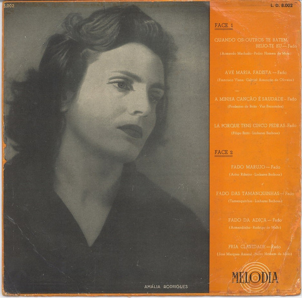 Amália Rodrigues - Amália Rodrigues | Melodia (L. D. 8.002) - 2