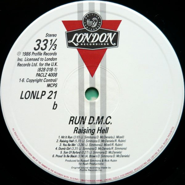 Run-DMC - Raising Hell | London Records (LONLP 21) - 4