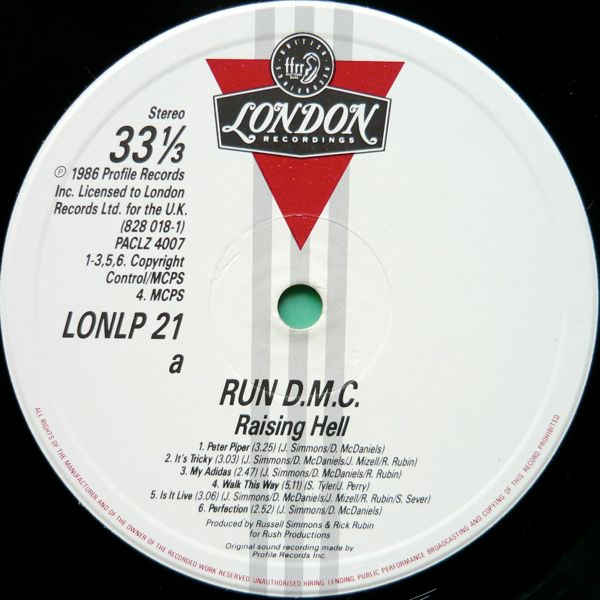 Run-DMC - Raising Hell | London Records (LONLP 21) - 3