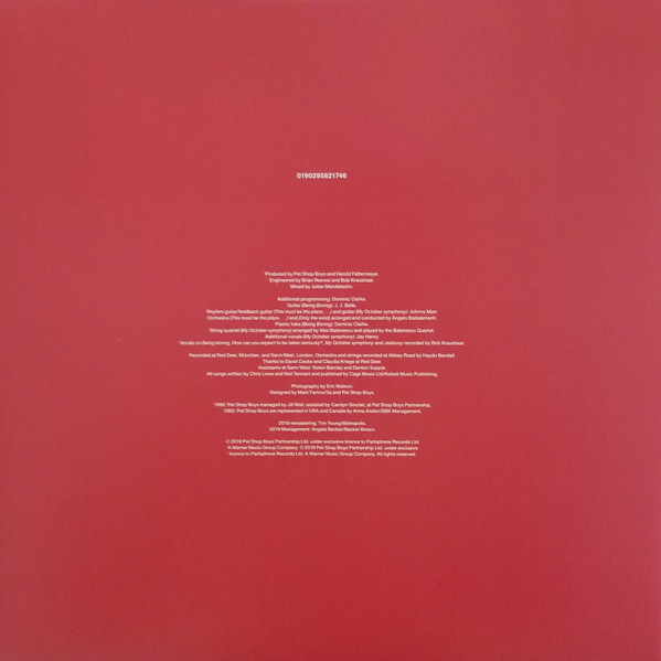 Pet Shop Boys - Behaviour. | Parlophone (0190295821746) - 2