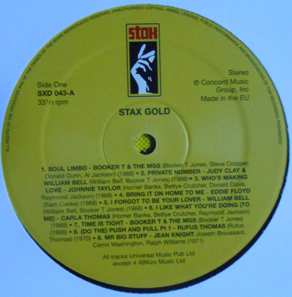 Various - Stax Gold : Hits 1968 > 1974 | Stax (SXD 043) - 3