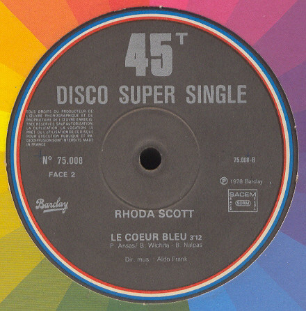 Rhoda Scott - C'est Si Bon / Le Coeur Bleu | Barclay (75.008) - 2
