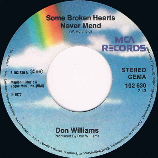 Don Williams - Some Broken Hearts Never Mend | MCA Records (102 630) - 3