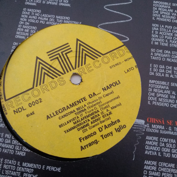Franco D'Ambra - Allegramente Da....Napoli | ATA Records (NDL 0002) - 4 Franco D'Ambra - Allegramente Da....Napoli | ATA Records (NDL 0002) - 4