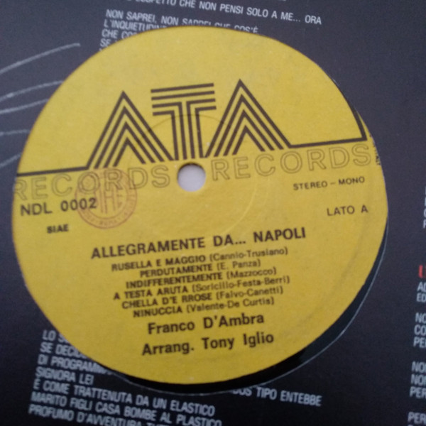 Franco D'Ambra - Allegramente Da....Napoli | ATA Records (NDL 0002) - 3 Franco D'Ambra - Allegramente Da....Napoli | ATA Records (NDL 0002) - 3