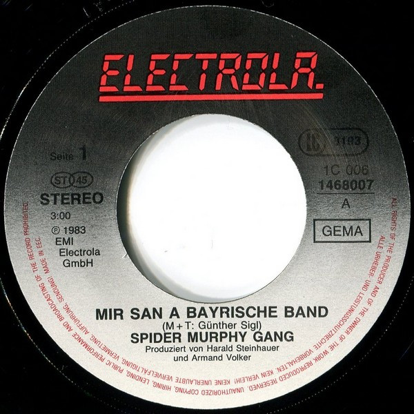 Spider Murphy Gang - Mir San A Bayrische Band | Electrola (1C 006 1468007) - 3