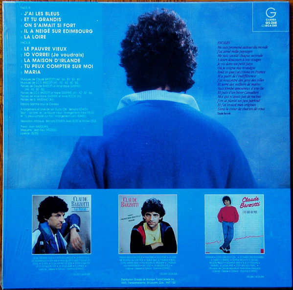 Claude Barzotti - J'Ai Les Bleus | Gamma (GS 268) - 2