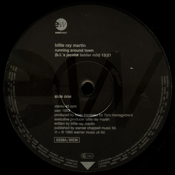 Billie Ray Martin - Running Around Town | EastWest (SAM 1663) - main
