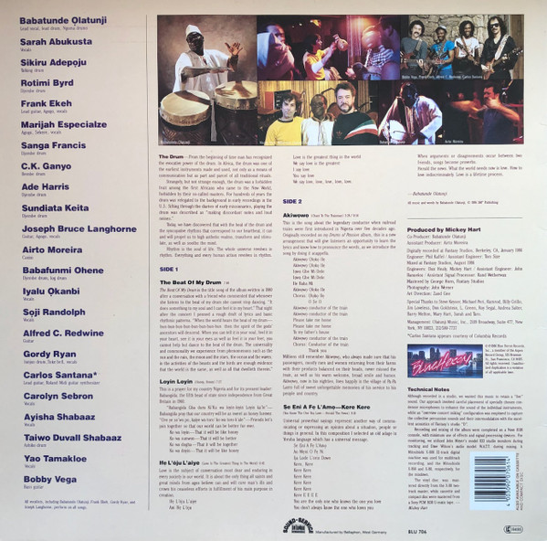 Babatunde Olatunji - Dance To The Beat Of My Drum | Blue Heron Records (BLU 706) - 2