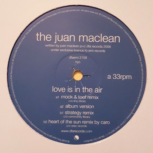 The Juan MacLean - Love Is In The Air | DFA (dfaemi 2158) - main