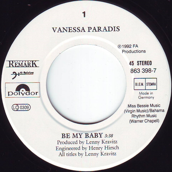 Vanessa Paradis - Be My Baby | Polydor (863 398-7) - 3