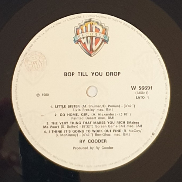 Ry Cooder - Bop Till You Drop | Warner Bros. Records (W 56691) - 3 Ry Cooder - Bop Till You Drop | Warner Bros. Records (W 56691) - 3