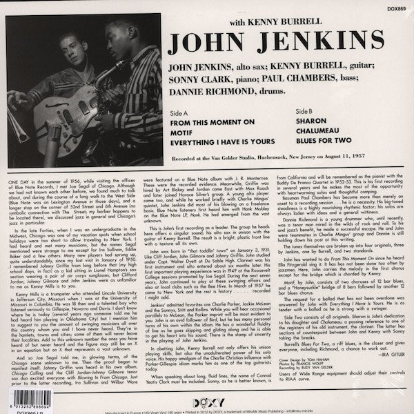 John Jenkins / Kenny Burrell - John Jenkins With Kenny Burrell | DOXY (DOX869) - 2