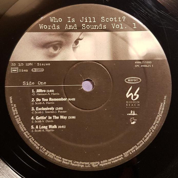 Jill Scott - Who Is Jill Scott? - Words And Sounds Vol. 1 | Hidden Beach Recordings (4986251000 2) - 3 Jill Scott - Who Is Jill Scott? - Words And Sounds Vol. 1 | Hidden Beach Recordings (4986251000 2) - 3