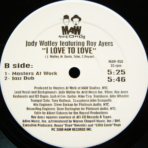 Jody Watley Featuring Roy Ayers - I Love To Love | MAW Records (MAW-050)