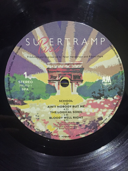 Supertramp - Paris | A&M Records (396 702-1) - 4