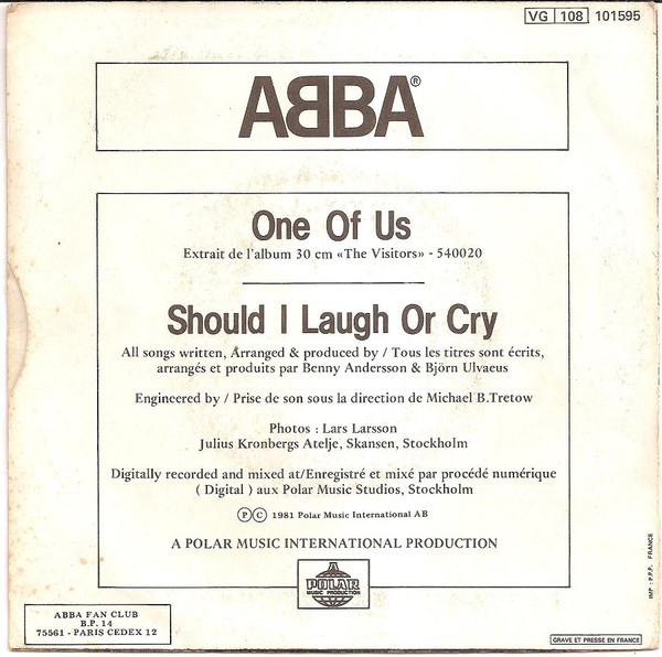 ABBA - One Of Us | Vogue (101595) - 2