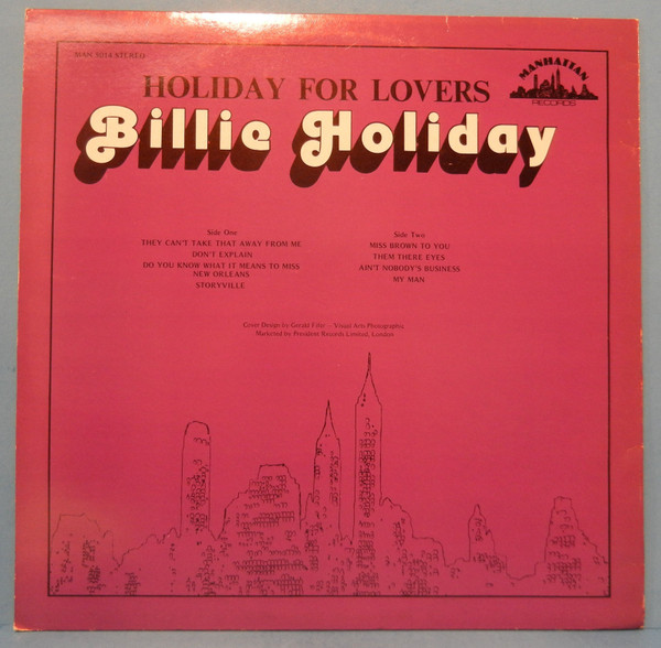 Billie Holiday - Holiday For Lovers | Manhattan Records (MAN 5014) - 2
