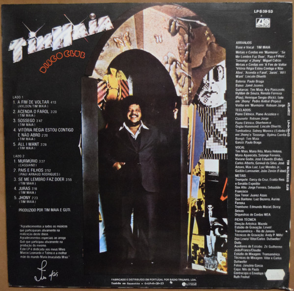 Tim Maia - Disco Club | Atlantic (LP-S-39-53) - 2