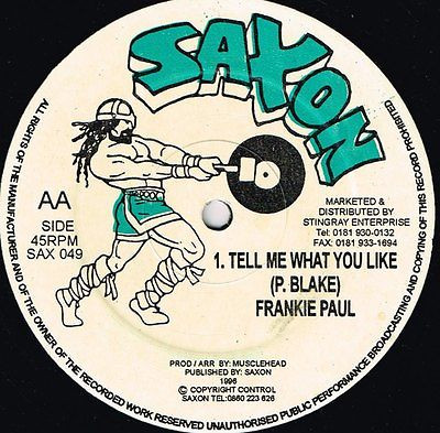 Frankie Paul - Africa / Tell Me What You Like | Saxon Records (SAX 049) - 2