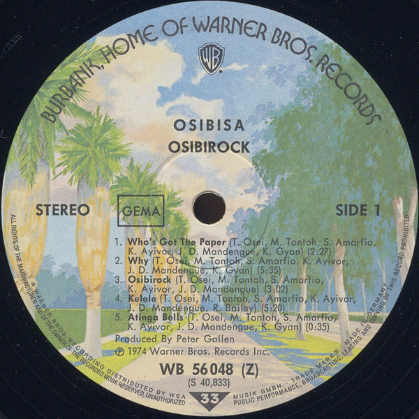 Osibisa - Osibirock | Warner Bros. Records (WB 56048) - 3 Osibisa - Osibirock | Warner Bros. Records (WB 56048) - 3