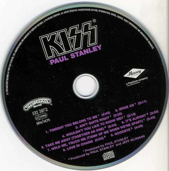 Kiss , Paul Stanley - Paul Stanley CD | Mercury (532 387-2) - 3 Kiss , Paul Stanley - Paul Stanley CD | Mercury (532 387-2) - 3