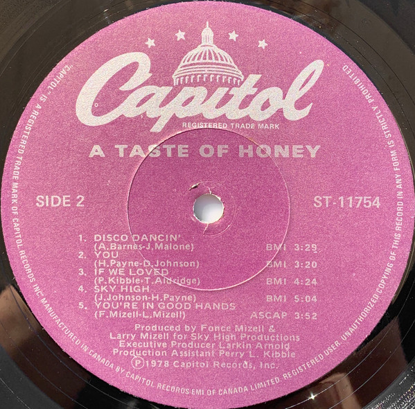 A Taste Of Honey - A Taste Of Honey [Vinyl] | Capitol Records (ST-11754) - 4