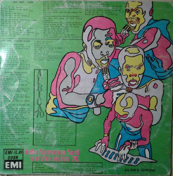 Fela Kuti And Africa 70 - Shakara | EMI (EMI (LP) 008N) - 2