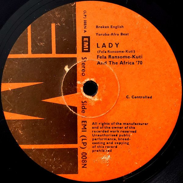 Fela Kuti And Africa 70 - Shakara | EMI (EMI (LP) 008N) - 3