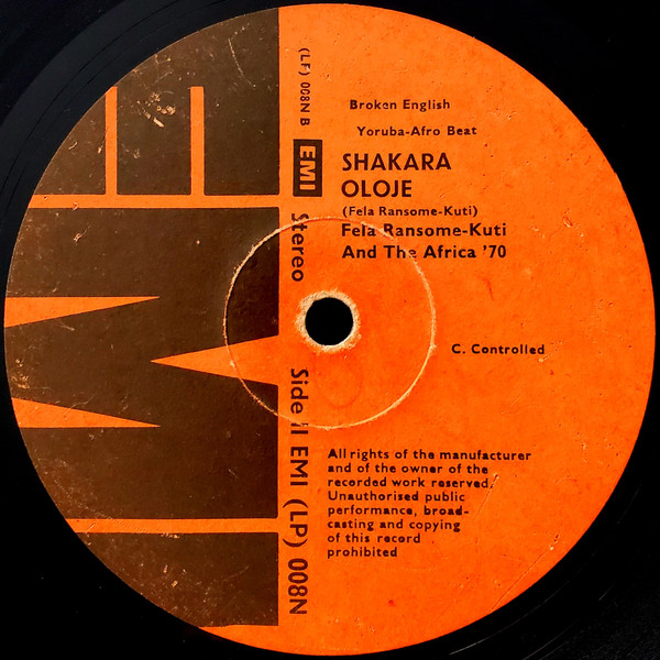 Fela Kuti And Africa 70 - Shakara | EMI (EMI (LP) 008N) - 4