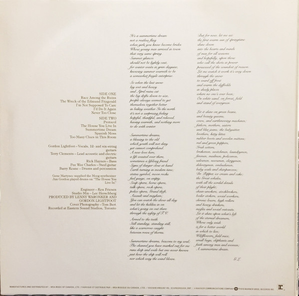 Gordon Lightfoot - Summertime Dream | Reprise Records (MS 2246) - 2 Gordon Lightfoot - Summertime Dream | Reprise Records (MS 2246) - 2