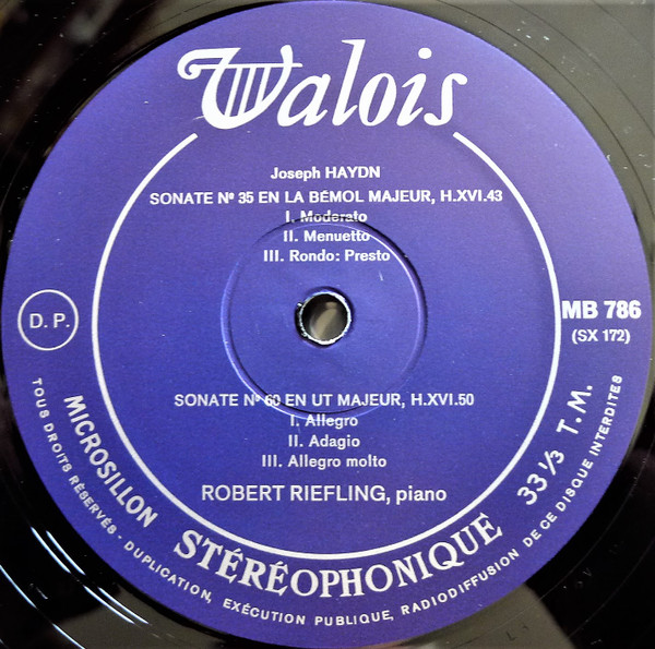 Joseph Haydn - Robert Riefling - Quatorze Sonates Pour Piano | Valois (CMB 16) - 3