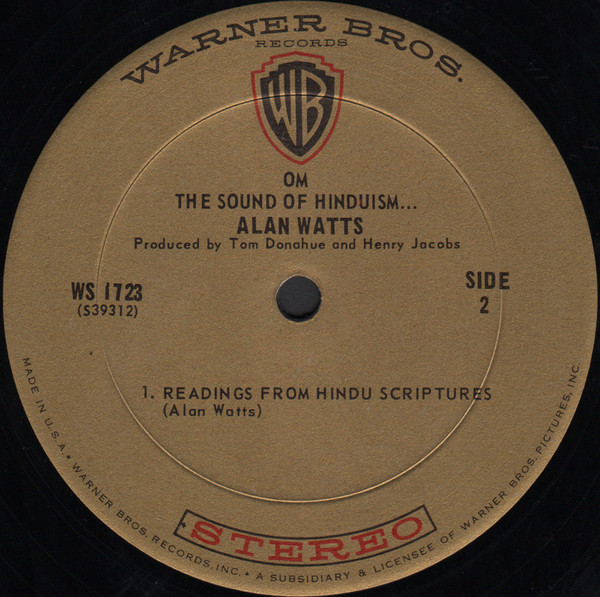 Alan Watts - Om - The Sound Of Hinduism | Warner Bros. Records (WS 1723) - 4