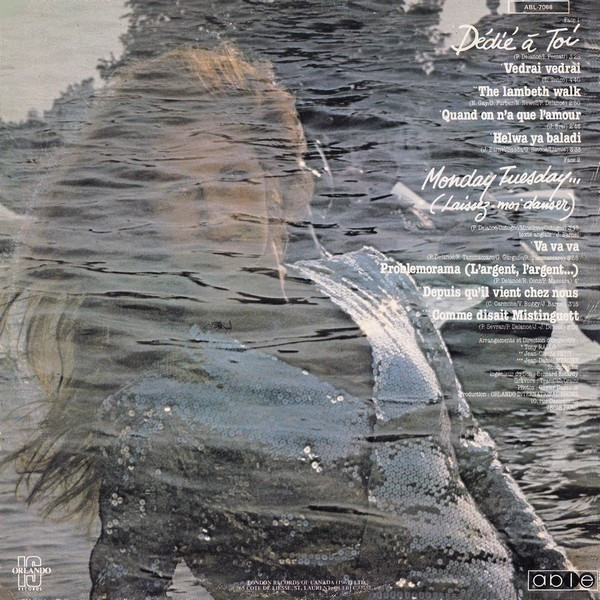 Dalida - Dédié À Toi / Monday Tuesday | Able Records (ABL-7068) - 2 Dalida - Dédié À Toi / Monday Tuesday | Able Records (ABL-7068) - 2