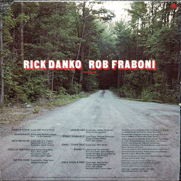 Rick Danko - Rick Danko | Arista (AB 4141) - 2