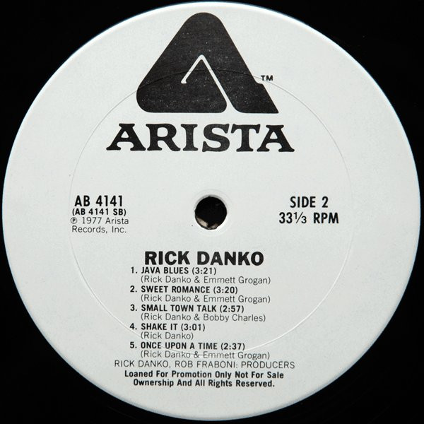 Rick Danko - Rick Danko | Arista (AB 4141) - 4