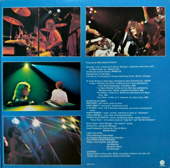 Bob Seger And The Silver Bullet Band - Live Bullet (2LP) [Vinyl] | Capitol Records (SKBB-11523) - 3