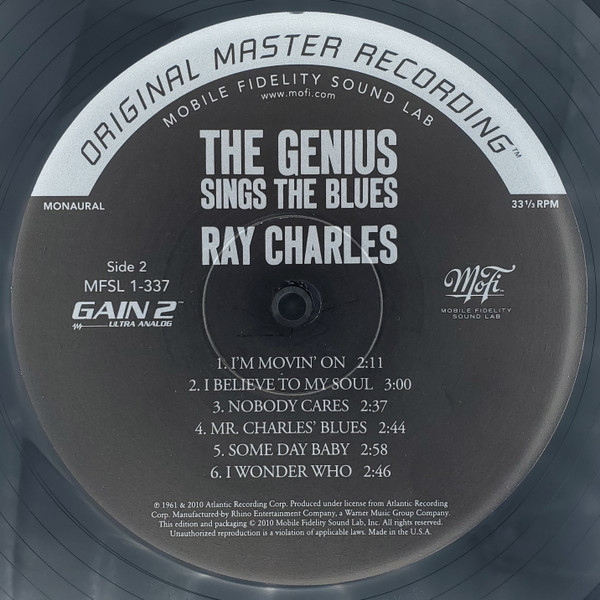 Ray Charles - The Genius Sings The Blues | Mobile Fidelity Sound Lab (MFSL 1-337) - 4 Ray Charles - The Genius Sings The Blues | Mobile Fidelity Sound Lab (MFSL 1-337) - 4