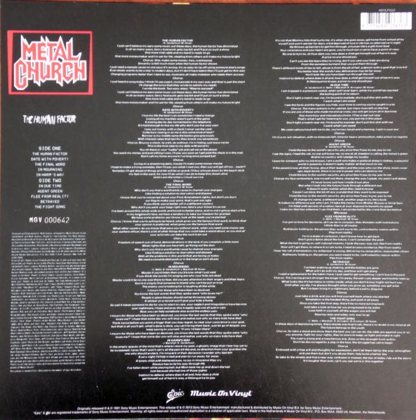Metal Church - The Human Factor | Music On Vinyl (MOVLP818) - 2