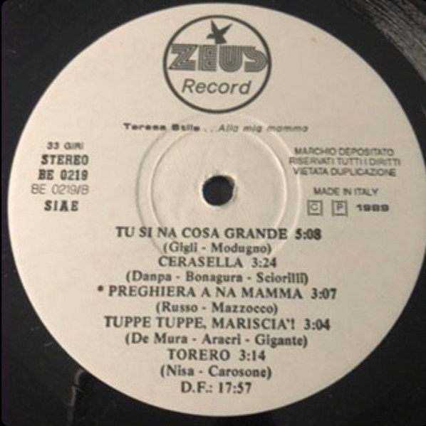 Teresa Stile - ...Alla Mia Mamma | Zeus Record (BE 0219) - 3 Teresa Stile - ...Alla Mia Mamma | Zeus Record (BE 0219) - 3