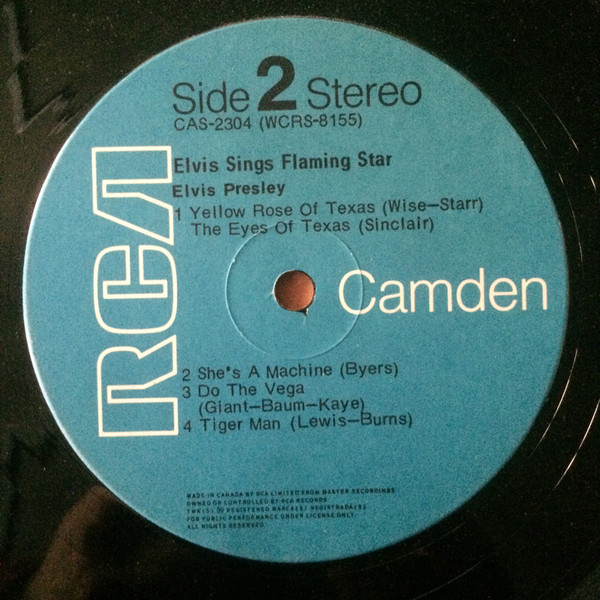 Elvis Presley - Elvis Sings "Flaming Star" [Vinyl] | RCA Camden (CAS-2304) - 4