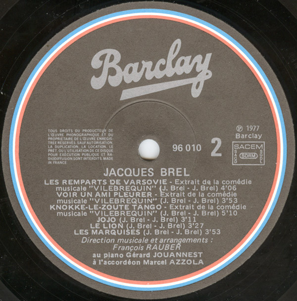 Jacques Brel - Brel | Barclay (96010) - 4 Jacques Brel - Brel | Barclay (96010) - 4