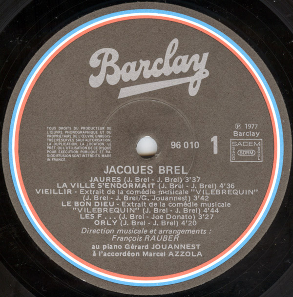 Jacques Brel - Brel | Barclay (96010) - 3 Jacques Brel - Brel | Barclay (96010) - 3