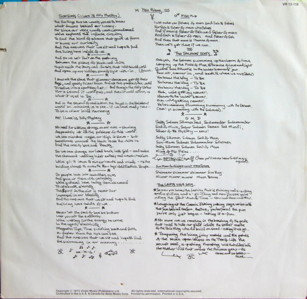 Steve Hillage - Fish Rising | Virgin (VR 13-118) - 3