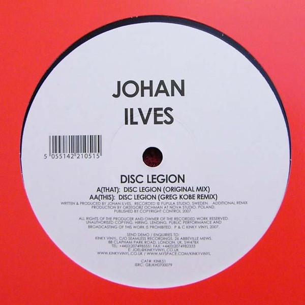 Johan Ilves - Disc Legion | Kinky Vinyl (KINK51) - main Johan Ilves - Disc Legion | Kinky Vinyl (KINK51) - main