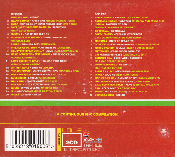 Various - Ibiza 99 - The Year Of Trance Vol. 2 | Global Television (RADCDX150) - 3