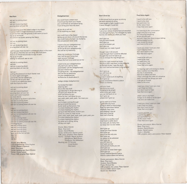 Peter Gabriel - So | Virgin (PG 5) - 3