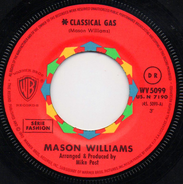 Mason Williams - Classical Gas | Warner Bros. - Seven Arts Records (WV 5 099) - 3