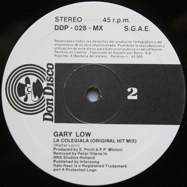 Gary Low - La Colegiala | Don Disco (DDP 028 MX) - 4