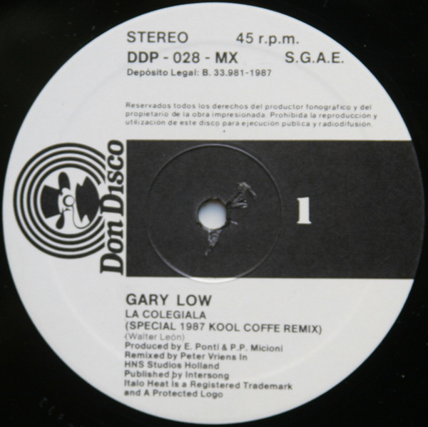 Gary Low - La Colegiala | Don Disco (DDP 028 MX) - 3
